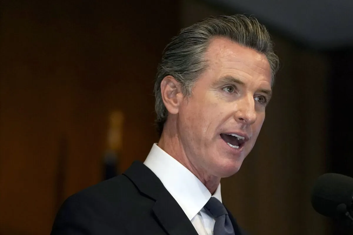 California Gov. Gavin Newsom speaks in San Francisco, Calif., in a file photograph. (Jeff Chiu/AP Photo)