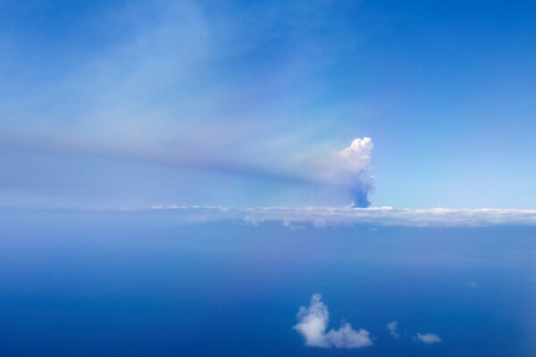 erupting volcano