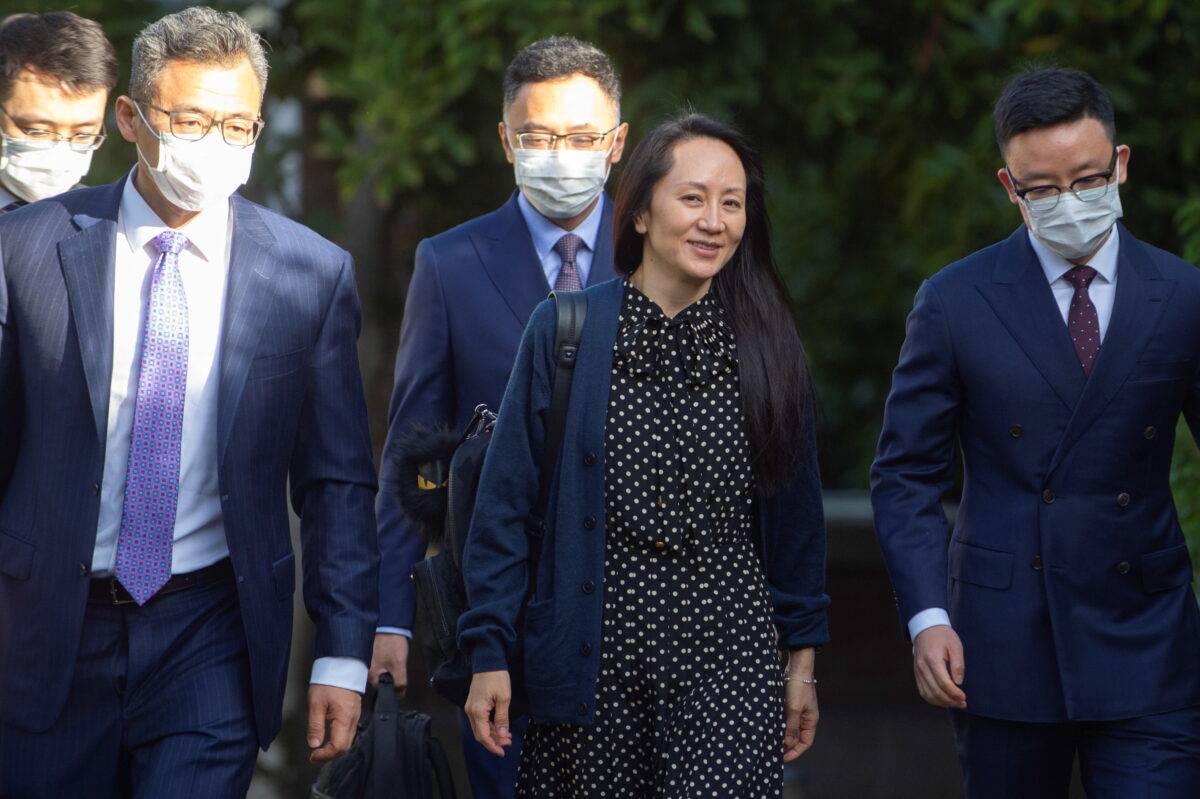 Huawei Technologies Chief Financial Officer Meng Wanzhou arrives to attend a court in Vancouver