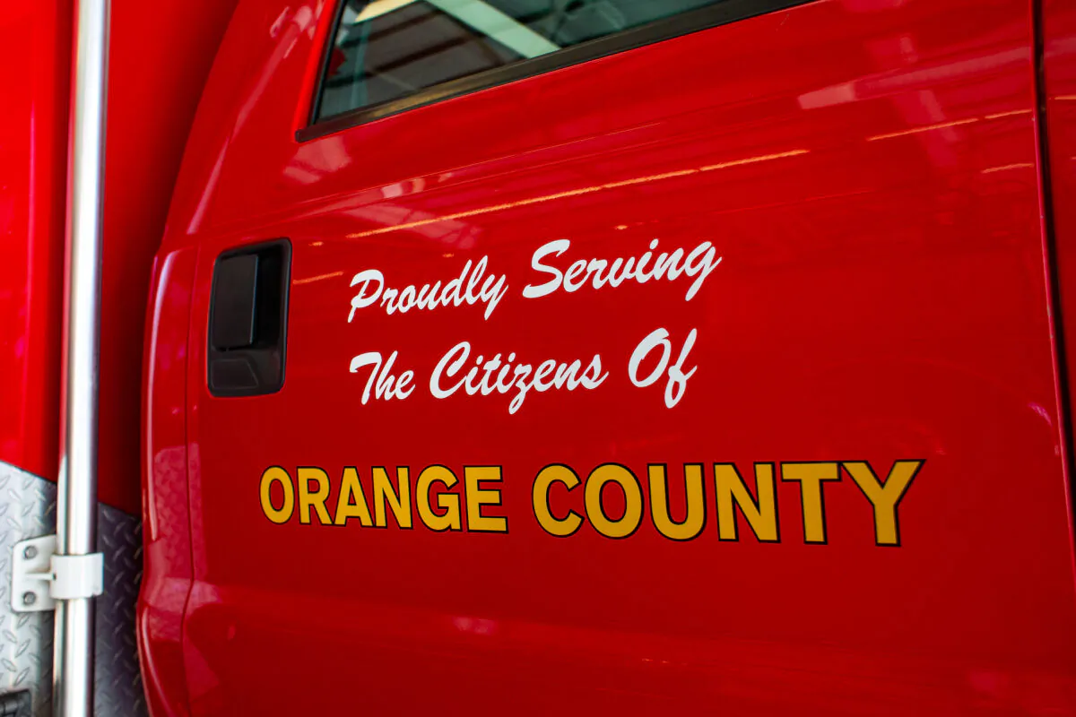 Orange County Fire Authority Engine Number 61 in Buena Park, Calif., on Jan. 15, 2021. (John Fredricks/The Epoch Times)