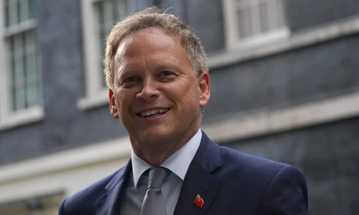 Transport Secretary Grant Shapps in Downing Street, London, on Sept. 15, 2021. (Victoria Jones/PA)