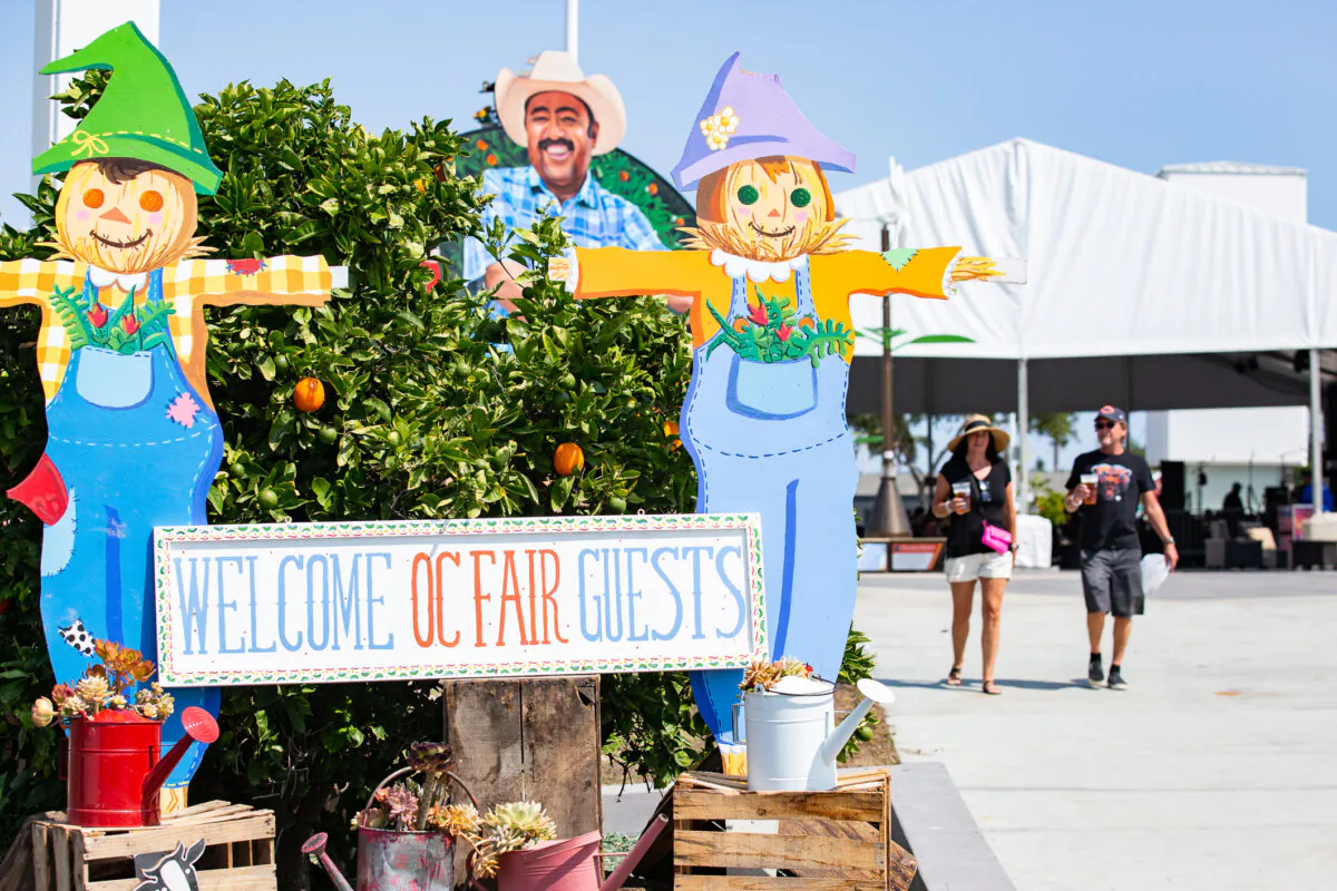 People enjoy opening day of the Orange County Fair in Costa Mesa, Calif., on July 16, 2021. (John Fredricks/The Epoch Times)