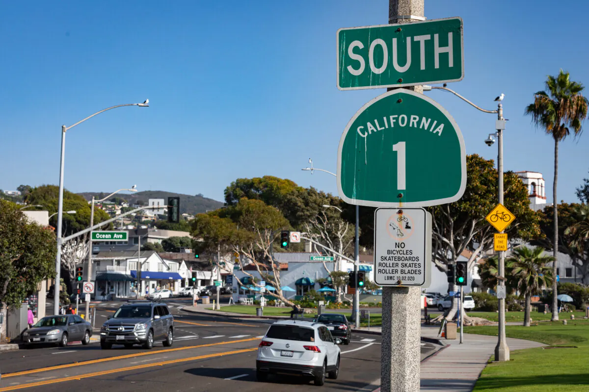 Pacific Coast Highway in Laguna Beach, Calif., on Oct. 15, 2020. (John Fredricks/The Epoch Times)
