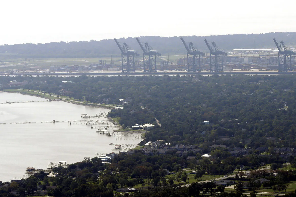 Cranes at the Port of Houston, in Houston,  Texas, on Sept. 1, 2017. (David J. Phillip/AP Photo)