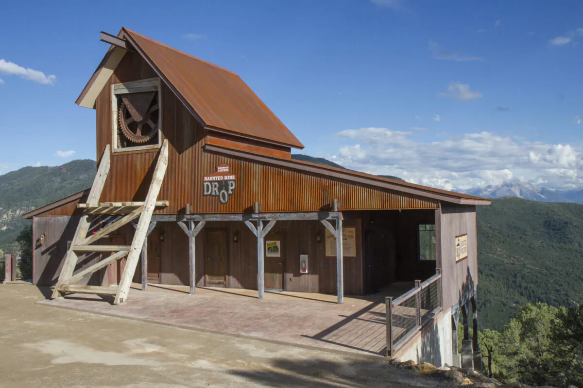 The Haunted Mine Drop is shown in this  file photo at Glenwood Caverns Adventure Park in Glenwood Springs, Colo, July 2017. (Chelsea Self/Glenwood Springs Post Independent via AP, File)