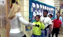 U.S. Teacher Learns Customized Handshake for Each Student