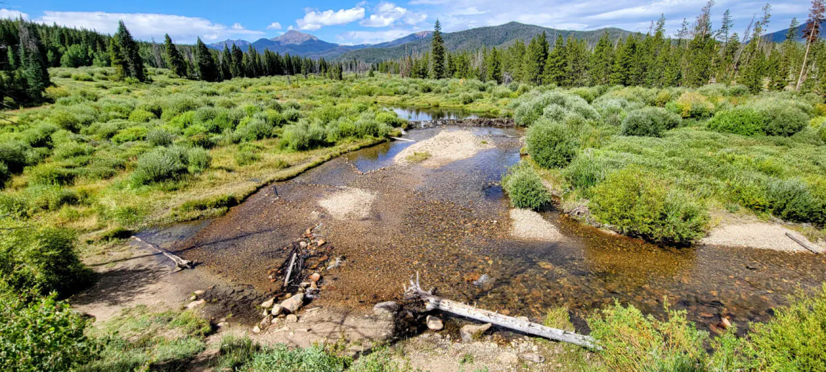 Spectacular views reward hikers in the Rocky Mountains near Grand Lake, Colo. (Jim Farber)
