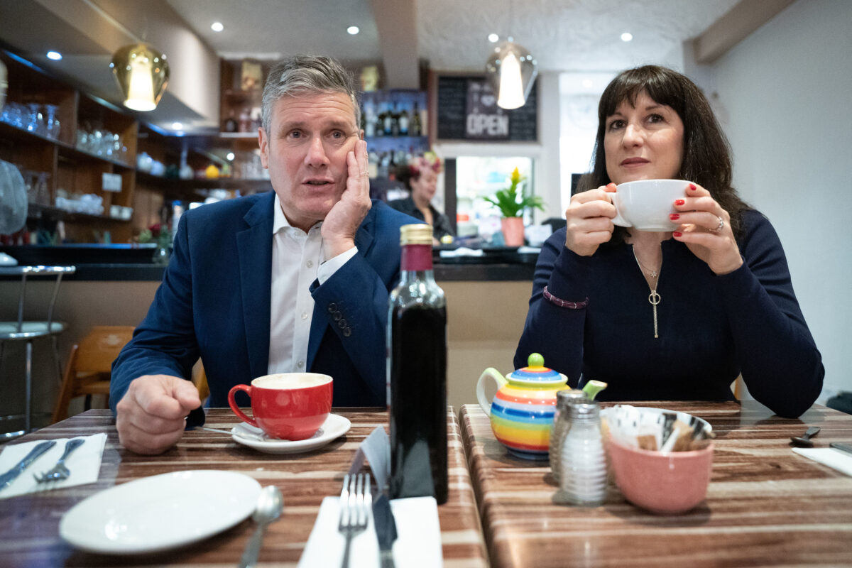 UK Labor Party leader Sir Keir Starmer and Shadow Chancellor Rachel Reeves