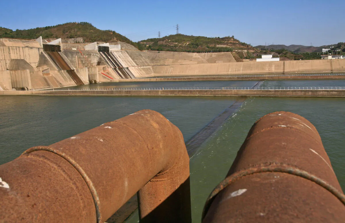 A file image of the mouth of the Xiaolangdi water Reservoir on the Yellow River in central China's Henan Province. There are some 98,000 reservoirs in China. (Teh Eng Koon/AFP via Getty Images)