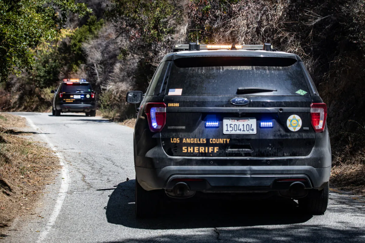 Los Angeles County Sheriff's Department patrol SUVs are seen in Malibu, Calif., on Sept. 23, 2021. (John Fredricks/The Epoch Times)