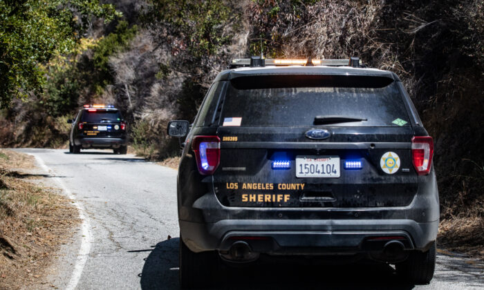 Los Angeles County Sheriff's Department patrol SUVs are seen in Malibu, Calif., on Sept. 23, 2021. (John Fredricks/The Epoch Times)