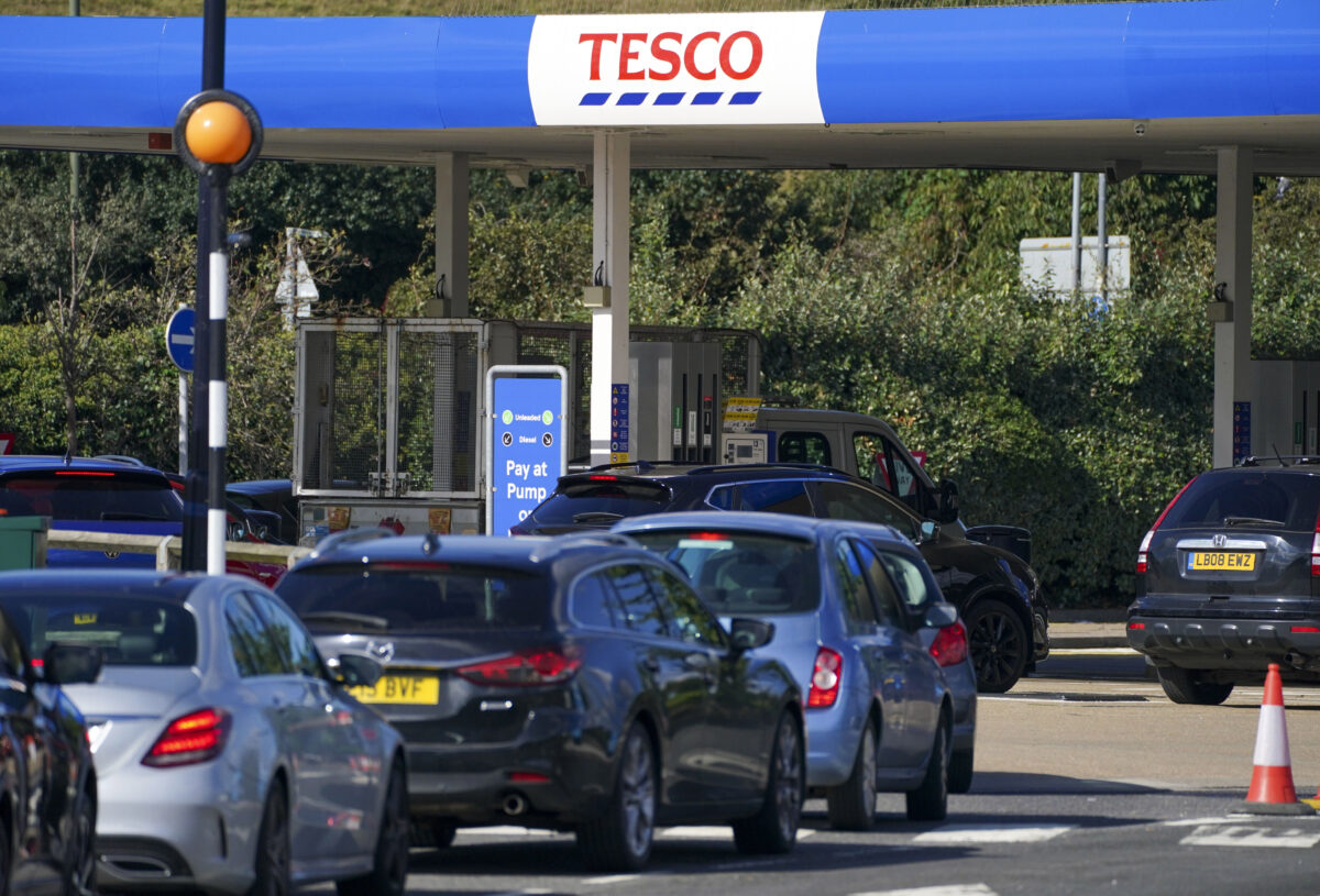 Lorry driver shortage UK fuel crisis petrol station