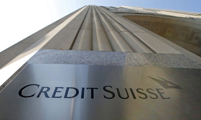 A Credit Suisse motion   is seen connected  the exterior of their Americas office  successful  the Manhattan borough of New York City connected  Sept. 1, 2015. (Mike Segar/Reuters)