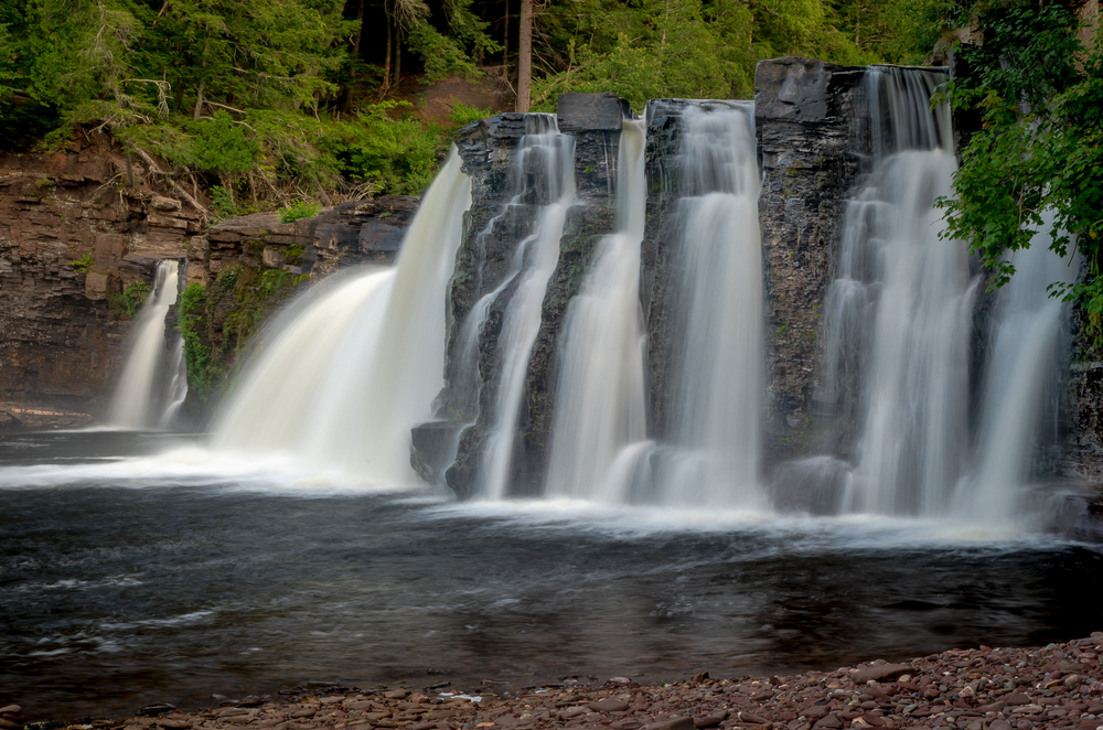 The,Manabezho,Falls,,Located,In,The,Porcupine,Mountains,State,Park
