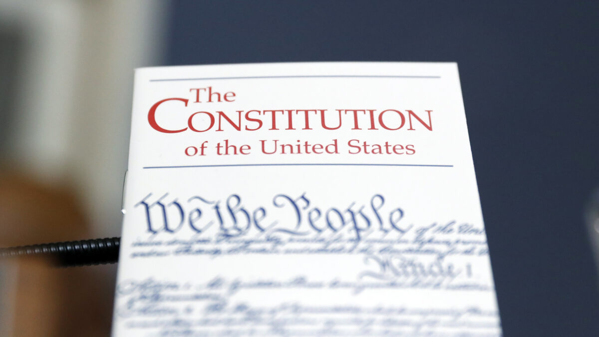 A copy of the U.S. Constitution