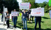 Unvaccinated Health Care Workers on Long Island Rally Against Vaccine Mandate