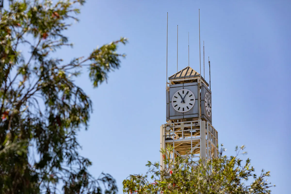 The Irvine City Hall and Civic Center building in Irvine, Calif., on Oct. 12, 2020. (John Fredricks/The Epoch Times)