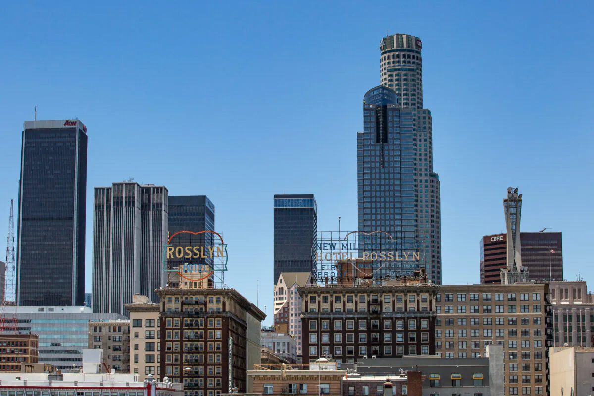 Downtown Los Angeles on June 9, 2021. (John Fredricks/The Epoch Times)
