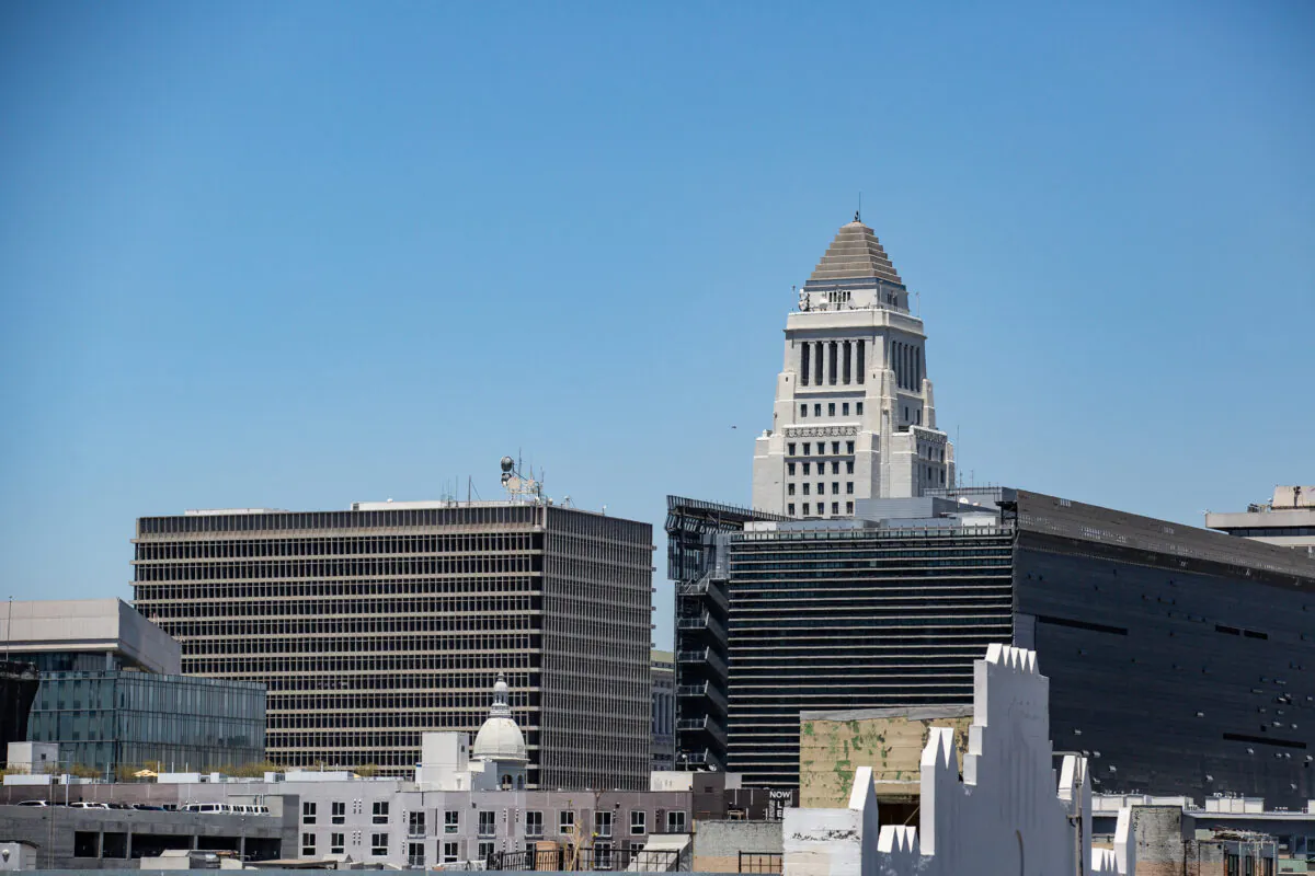 Downtown Los Angeles on June 9, 2021. (John Fredricks/The Epoch Times)