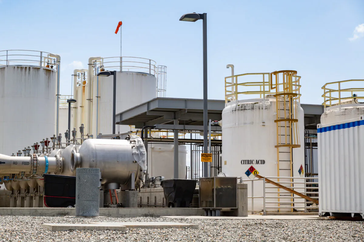 The Orange County Water District plant in Fountain Valley, Calif., on April 27, 2021. (John Fredricks/The Epoch Times)