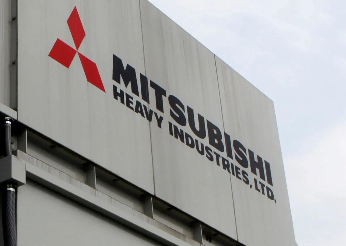 The logo of Mitsubishi Heavy Industries is seen at the company's Sagamihara plant in Sagamihara, Japan on July 4, 2016. (Maki Shiraki/Reuters)