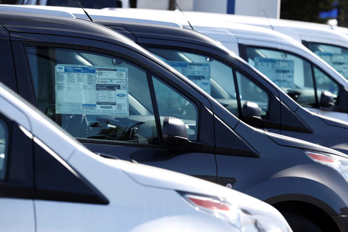 Vehicles for sale at Serramonte Ford in Colma, Calif., on Oct. 3, 2017. (Stephen Lam/Reuters)