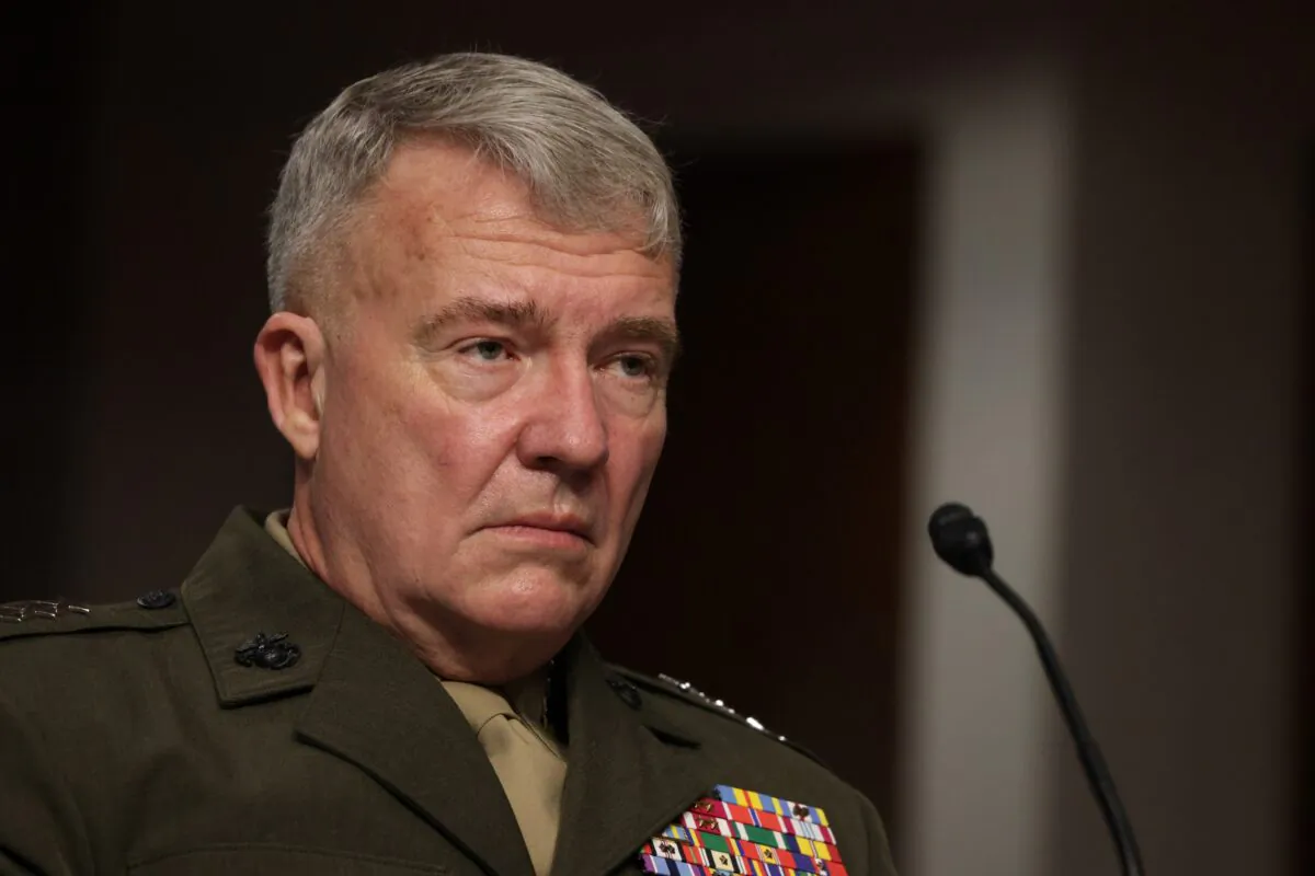 Commander of U.S. Central Command Gen. Kenneth McKenzie testifies during a hearing before Senate Armed Services Committee in Washington on Sept. 28, 2021. (Alex Wong/Getty Images)