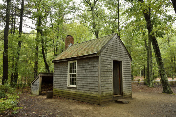 Concord,,Massachusetts,,Usa,-,October,2,,2016.,Reconstructed,Cabin,Of