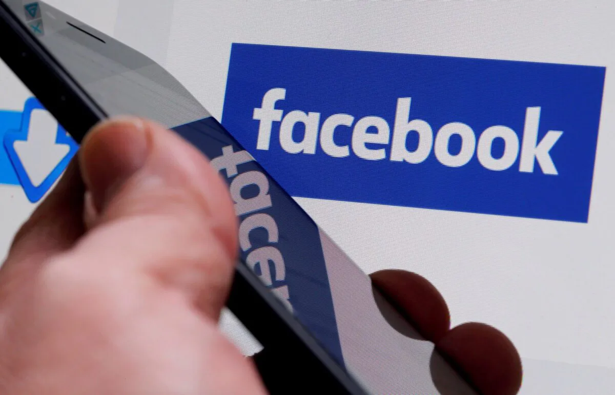 The Facebook logo is displayed on their website in an illustration photo taken in Bordeaux, France, on Feb. 1, 2017. (Regis Duvignau/Reuters)