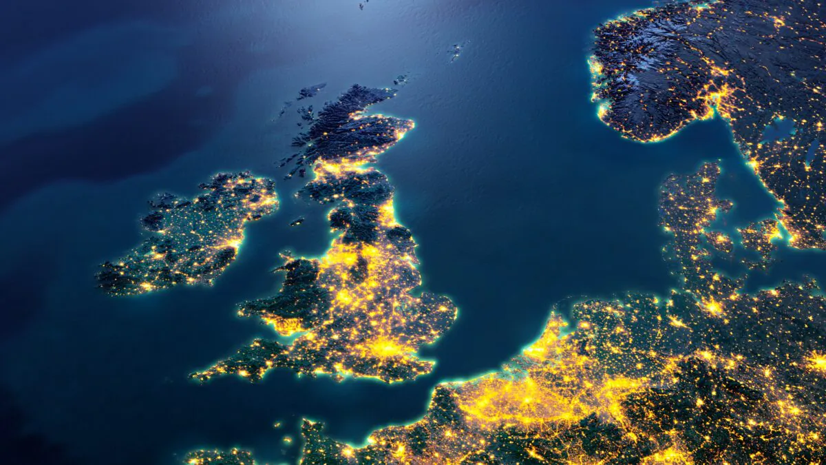 The United Kingdom from space. (Anton Balazh/Adobe Stock)