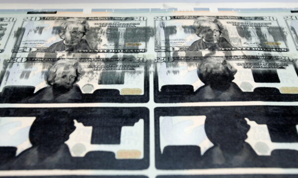 printed $20 bills