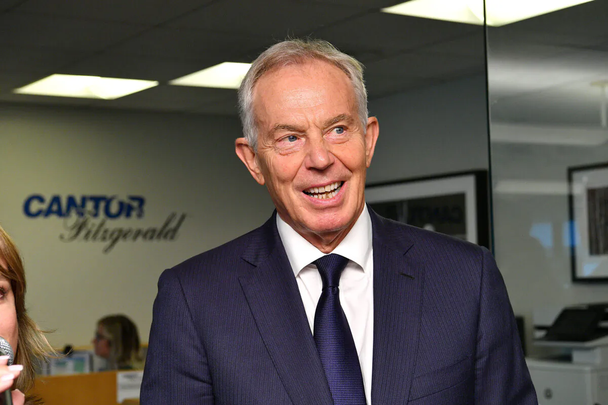 Former British Prime Minister Blair in New York City on Sept. 11, 2019. (Dia Dipasupil/Getty Images for Cantor Fitzgerald)