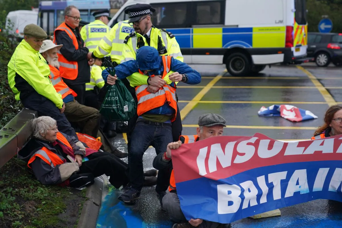 Insulate Britain have blocked the M25 on several occasions. (Steve Parsons/PA)