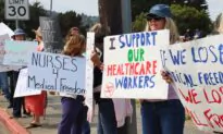 Monterey Medical Workers Protest Vaccine Mandates Ahead of State Vaccination Deadline