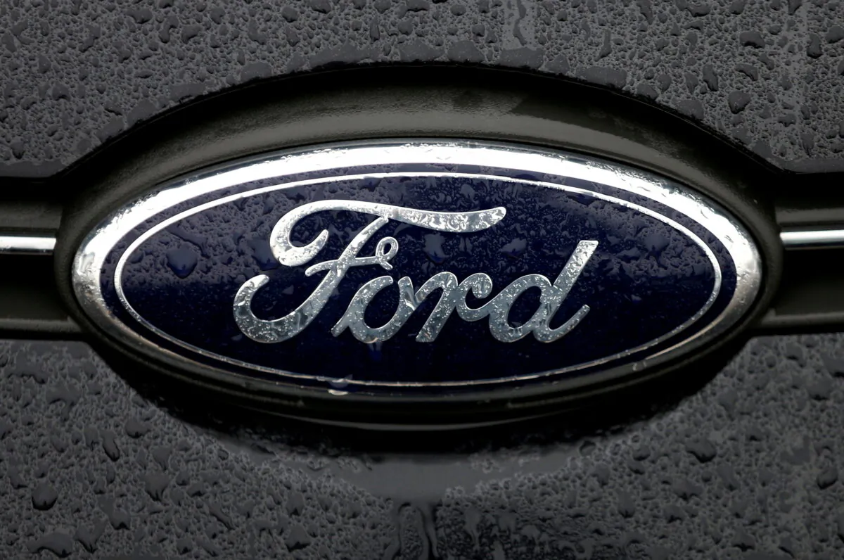 The Ford logo is pictured at the Ford Motor Co plant in Genk, Belgium, on Dec. 17, 2014. (Francois Lenoir/Reuters)