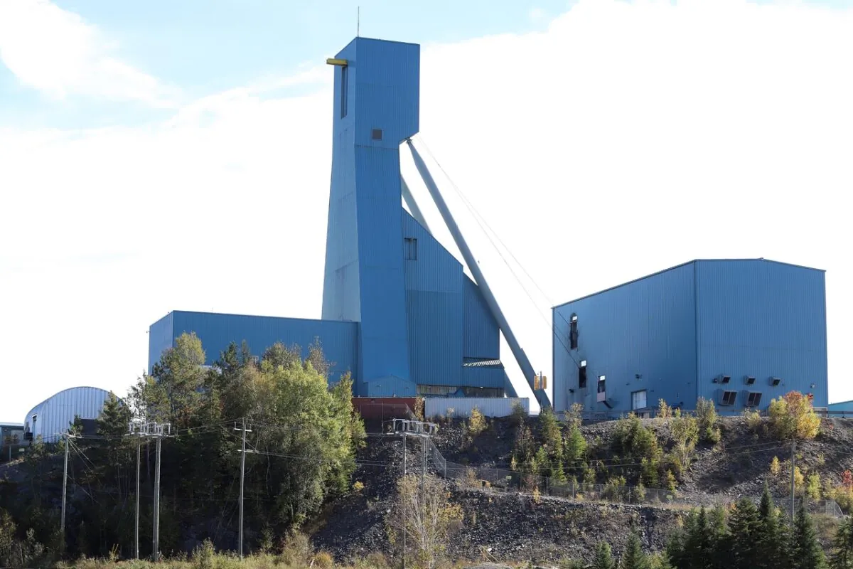 The Totten Mine near Sudbury, Ont., is shown on Sept. 27, 2021. A mining company says 39 workers who've been trapped underground near Sudbury, Ont., since Sept. 26, 2021, are now slowly on their way out. Vale says no one has been injured at the Totten Mine and all the trapped workers have returned to the surface by Wednesday. (The Canadian Press/Gino Donato)