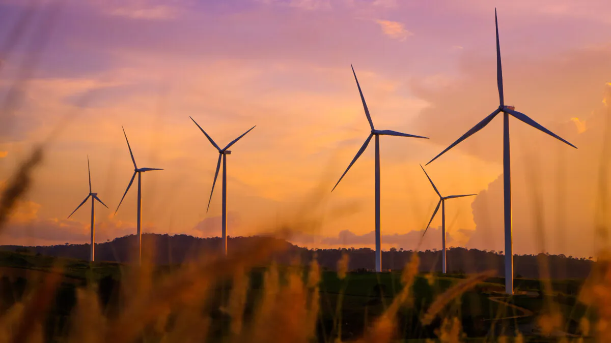 Wind turbines in a field. (beerphotographer/Adobe Stock)