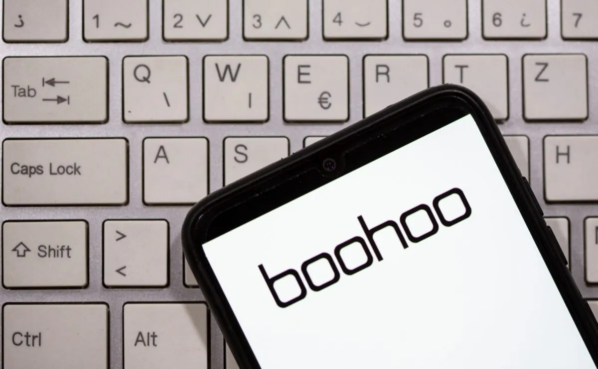 A smartphone with the Boohoo logo displayed is seen on a keyboard in this illustration taken on Sept. 30, 2020. (Dado Ruvic/Illustration/Reuters)