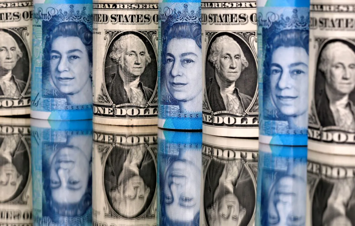 Pound and U.S. dollar bills are seen in this illustration taken on Jan. 6, 2020. (Dado Ruvic/Illustration/Reuters)