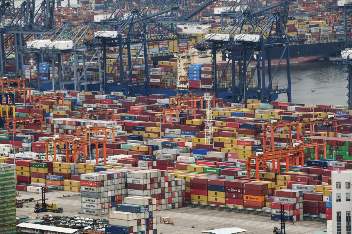 Cargo containers at Yantian port in Shenzhen, Guangdong Province, China, on June 21, 2021. (STR/AFP via Getty Images)