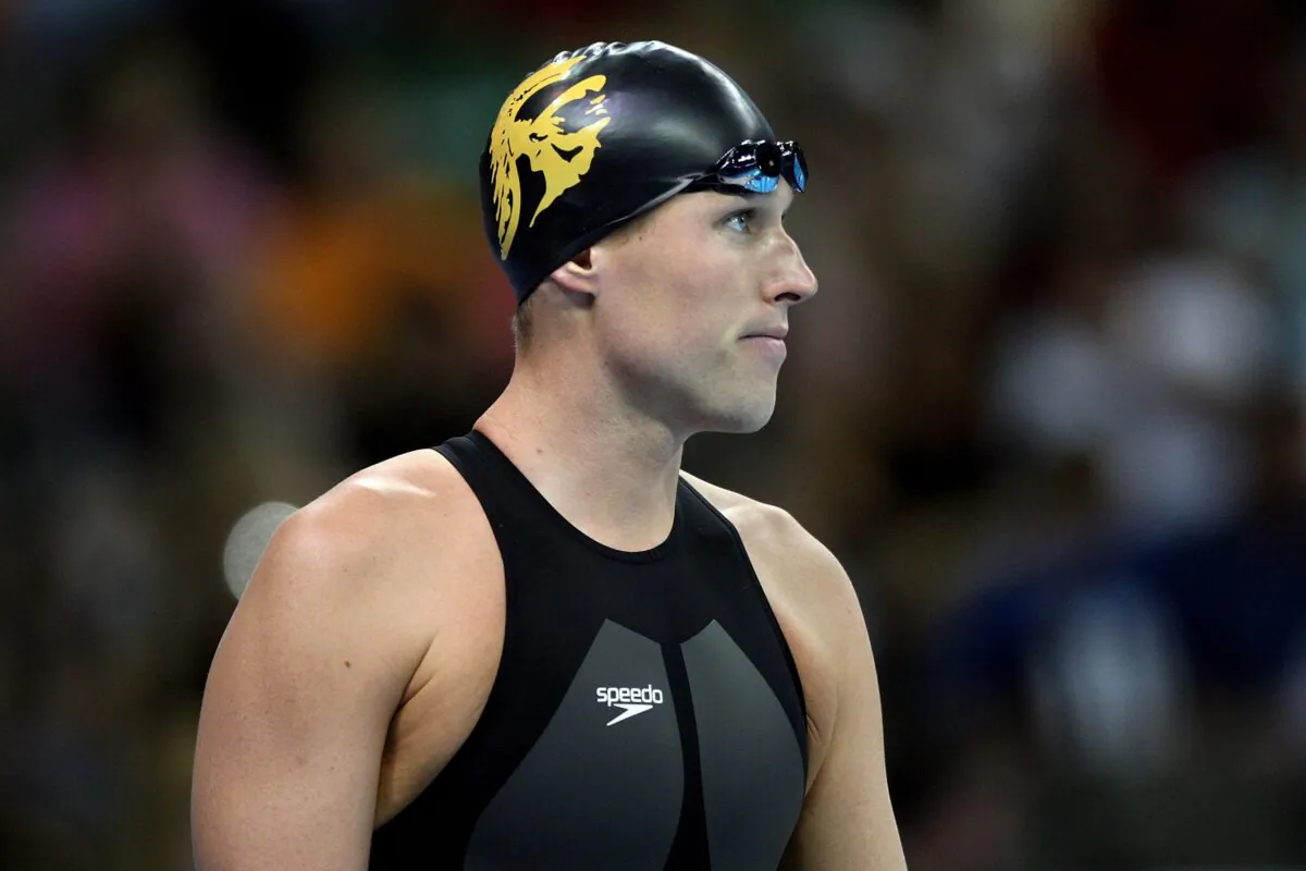 Klete Keller prepares to compete in the semifinal of the 200-meter freestyle during the U.S. Swimming Olympic Trials at the Qwest Center in Omaha, Neb., on June 30, 2008. (Donald Miralle/Getty Images)