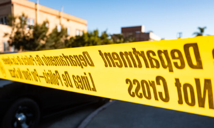 Police tape in Los Angeles, Calif., on Dec. 13, 2018. (John Fredricks/  Pezou)