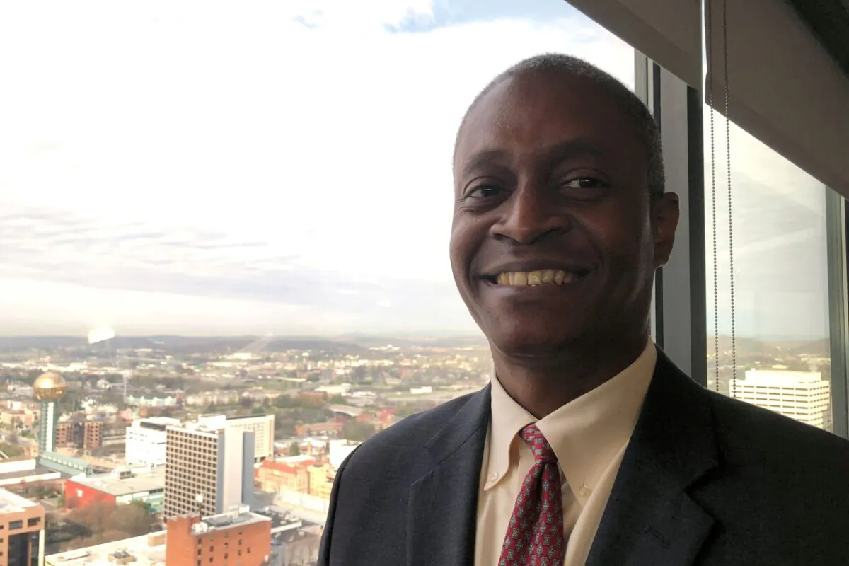 Raphael Bostic, president of the Federal Reserve Bank of Atlanta, poses for a photo in Knoxville, Tenn., on March 23, 2018. (Ann Saphir/Reuters)