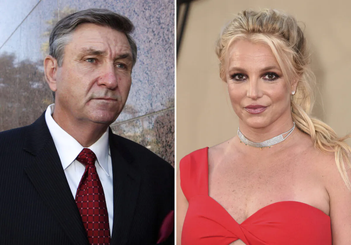 Combination photo, Jamie Spears, father of singer Britney Spears (L), and Britney Spears (R). (AP Photo)