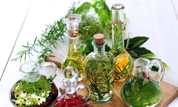 Experiment with different flavor combinations in your homemade infused vinegars. (zebratomato/Shutterstock)