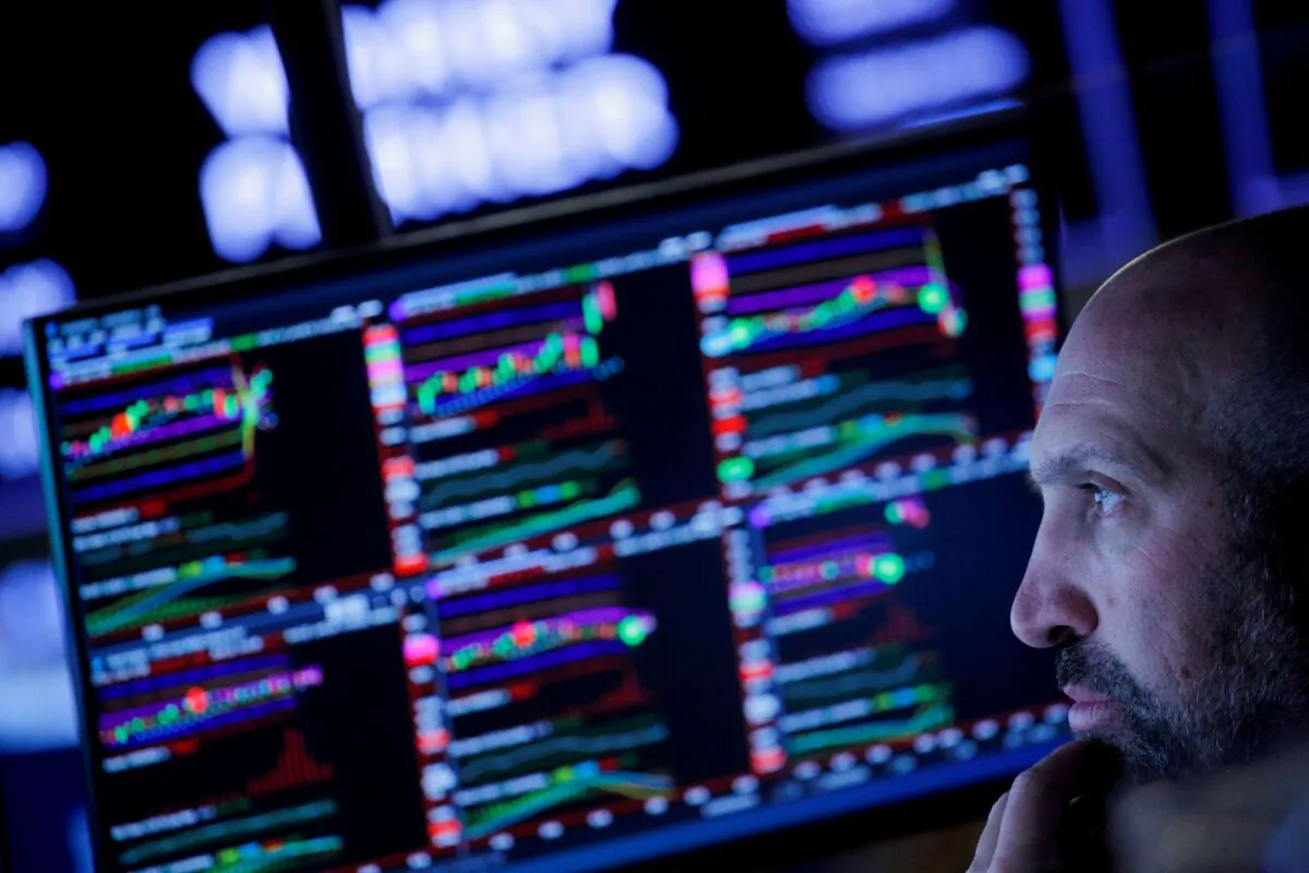 A trader works on the floor of the New York Stock Exchange in New York City on Sept. 29, 2021. (Brendan McDermid/Reuters)