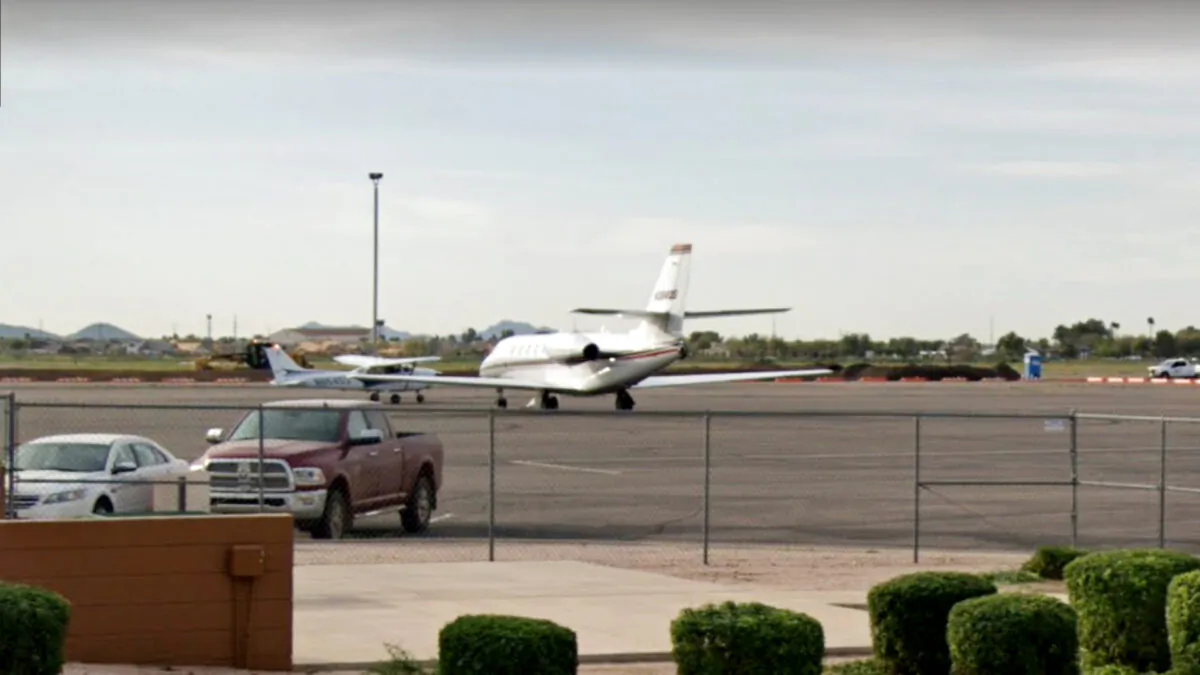Chandler Municipal Airport in Chandler, Ariz., in March 2019. (Google Maps/Screenshot via NTD)