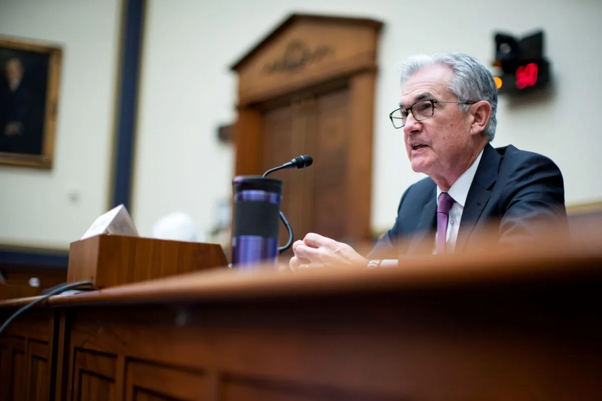 Federal Reserve Chairman Jerome Powell attends the House Financial Services Committee hearing on Capitol Hill in Washington on Sept. 30, 2021. (Al Drago/Pool via Reuters)