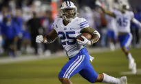 Tyler Allgeier, No. 13 BYU Run Past Utah State 34–20