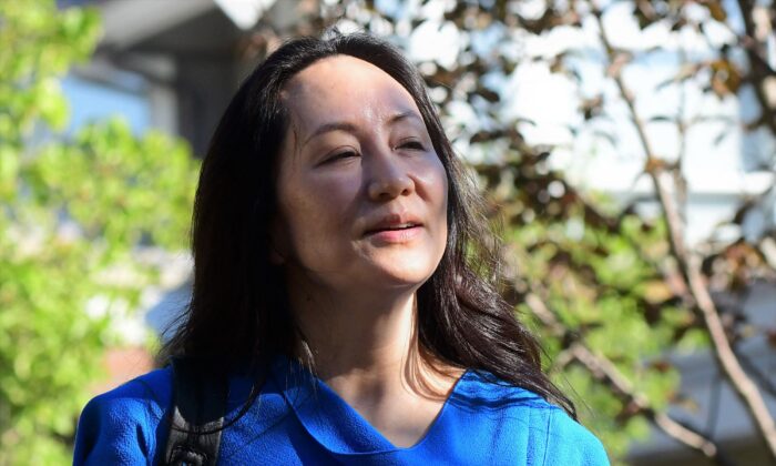 Huawei CFO Meng Wanzhou leaves her Vancouver location  to be  her extradition proceeding  successful  British Columbia Supreme Court, successful  Vancouver, Canada, connected  Aug. 4, 2021. (Don Mackinnon/AFP via Getty Images)